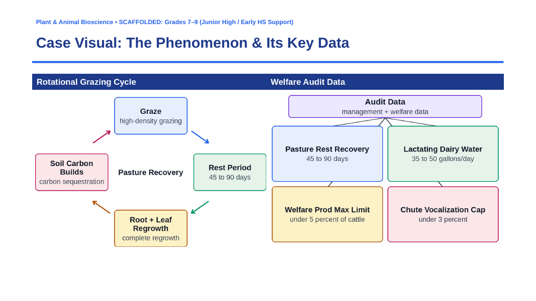 Livestock Care & Management Scaffolded Phenomena-Based Lesson: The Agroecosystem Nutrient Cycling and Welfare Paradox Presentation sample page