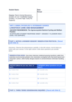 Livestock Care & Management Scaffolded Phenomena-Based Lesson: The Agroecosystem Nutrient Cycling and Welfare Paradox Student Response Sheet sample page