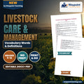 Livestock Care & Management Vocabulary Words & Definitions cover