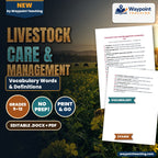 Livestock Care & Management Vocabulary Words & Definitions cover