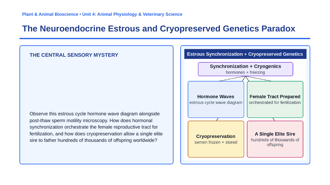 Livestock Reproduction Phenomena-Based Lesson: The Neuroendocrine Estrous and Cryopreserved Genetics Paradox Presentation sample page