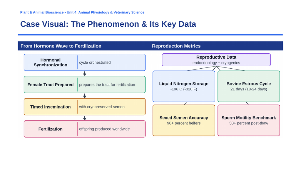 Livestock Reproduction Phenomena-Based Lesson: The Neuroendocrine Estrous and Cryopreserved Genetics Paradox Presentation sample page
