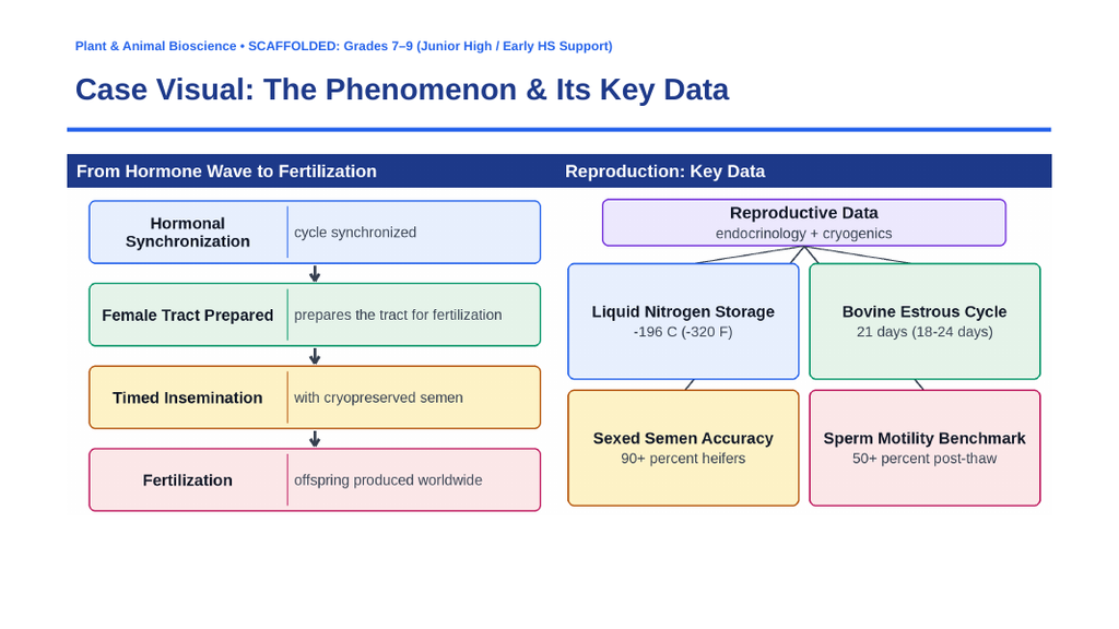 Livestock Reproduction Scaffolded Phenomena-Based Lesson: The Neuroendocrine Estrous and Cryopreserved Genetics Paradox Presentation sample page