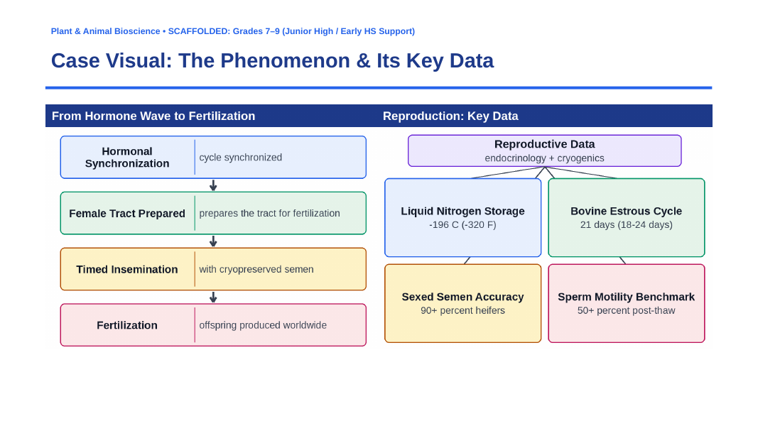 Livestock Reproduction Scaffolded Phenomena-Based Lesson: The Neuroendocrine Estrous and Cryopreserved Genetics Paradox Presentation sample page