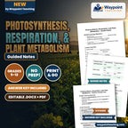 Photosynthesis, Respiration, & Plant Metabolism Guided Notes cover