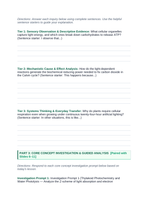 Photosynthesis, Respiration, & Plant Metabolism Scaffolded Phenomena-Based Lesson: The Photochemical Energy Transduction and Carbon Partitioning Paradox Student Response Sheet sample page