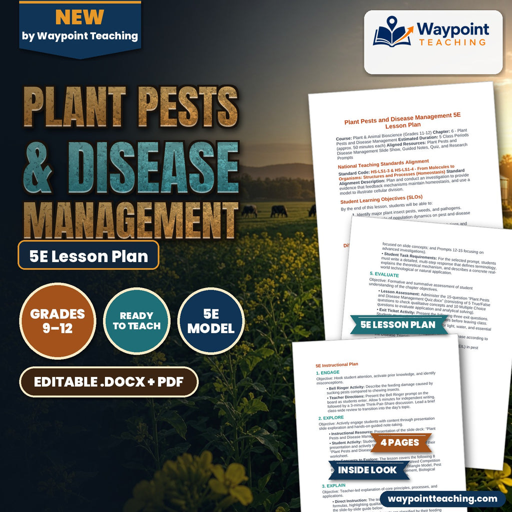 Plant Pests & Disease Management 5E Lesson Plan cover