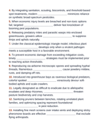 Plant Pests & Disease Management Fill-in-the-Blank Vocabulary Worksheet sample page
