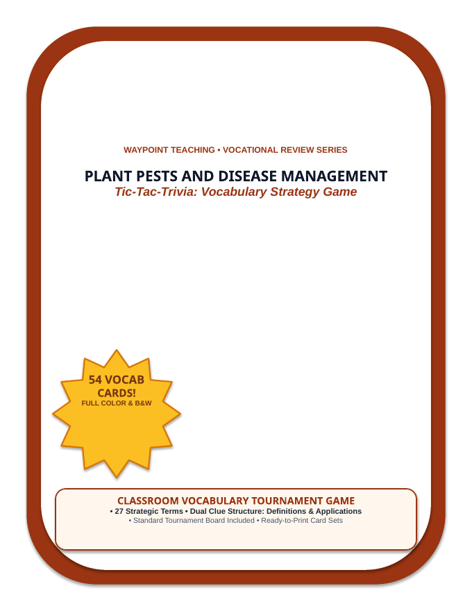Plant Pests & Disease Management Tic-Tac-Toe Review Game sample page