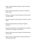 Plant Physiology & Growth Processes Bell Ringers & Exit Tickets sample page