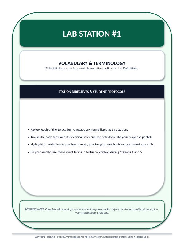 Plant Physiology & Growth Processes Differentiation Stations sample page