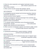 Plant Physiology & Growth Processes Fill-in-the-Blank Vocabulary Worksheet sample page