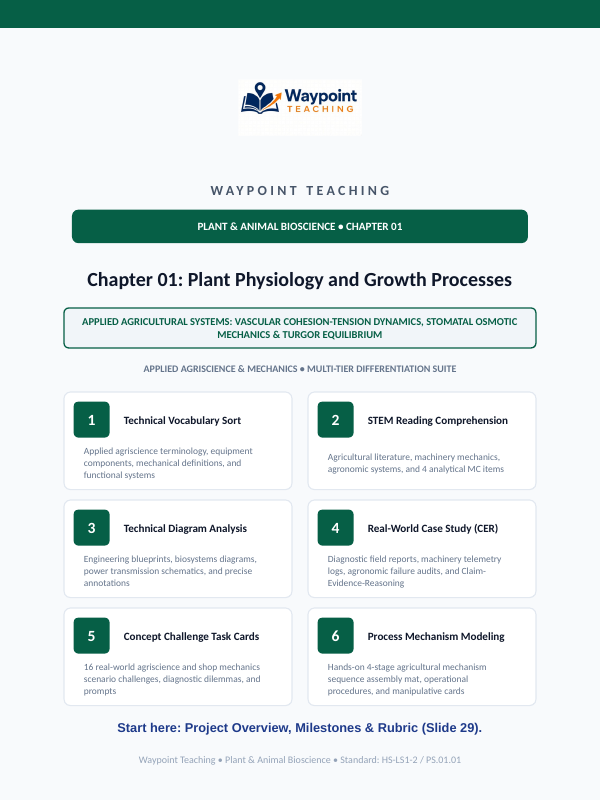 Plant Physiology & Growth Processes Project-Based Learning Activity sample page