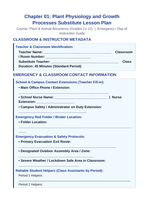Plant Physiology & Growth Processes Substitute Lesson Plan sample page