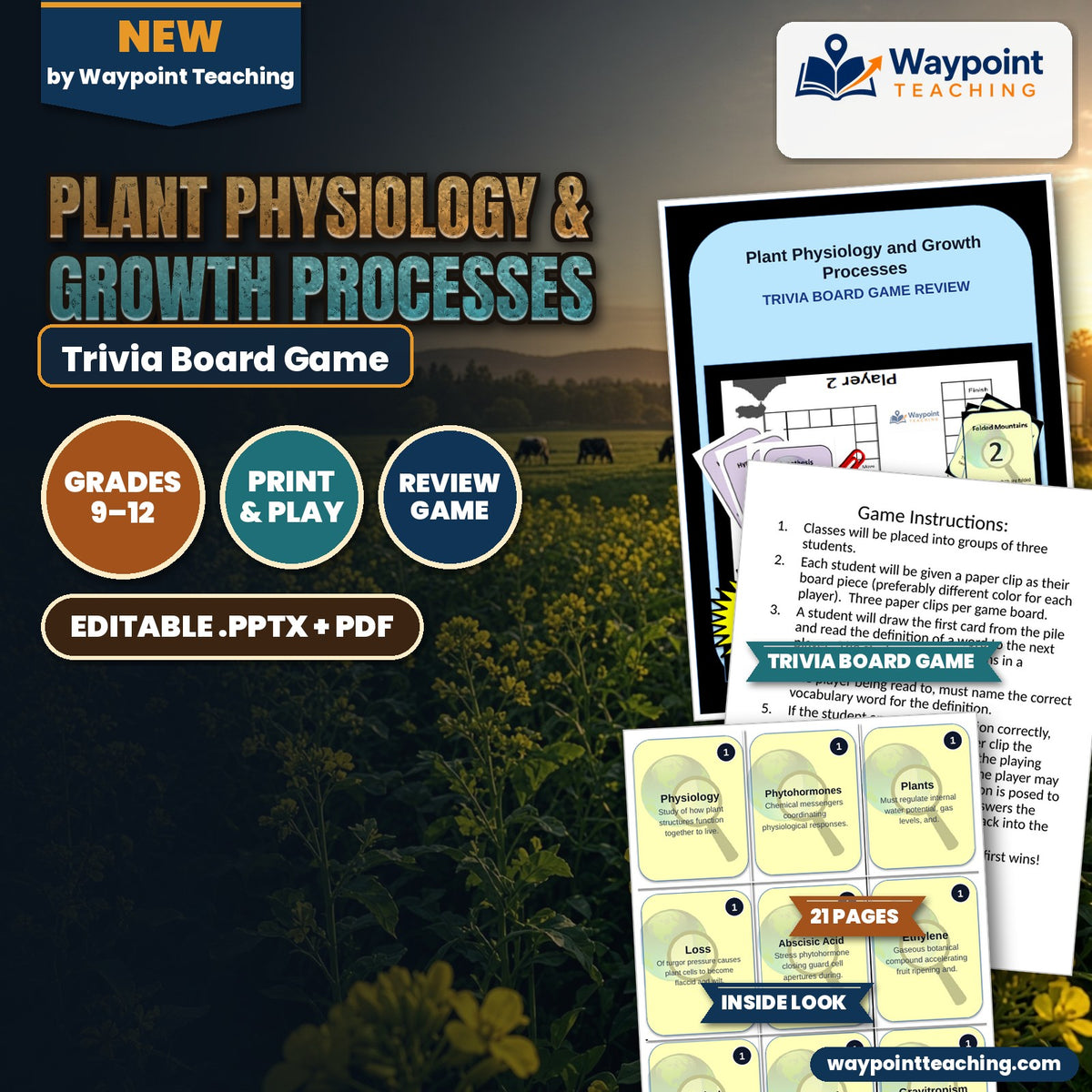 Plant Physiology & Growth Processes Trivia Board Game cover