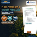 Plant Physiology & Growth Processes Vocabulary Words & Definitions cover