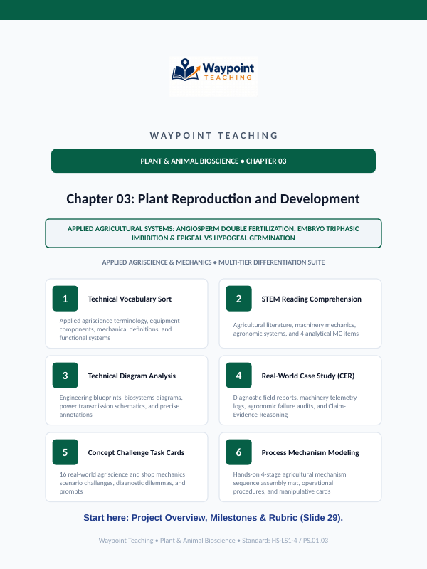 Plant Reproduction & Development Project-Based Learning Activity sample page
