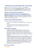 Principles of Protected Agriculture 5E Lesson Plan sample page