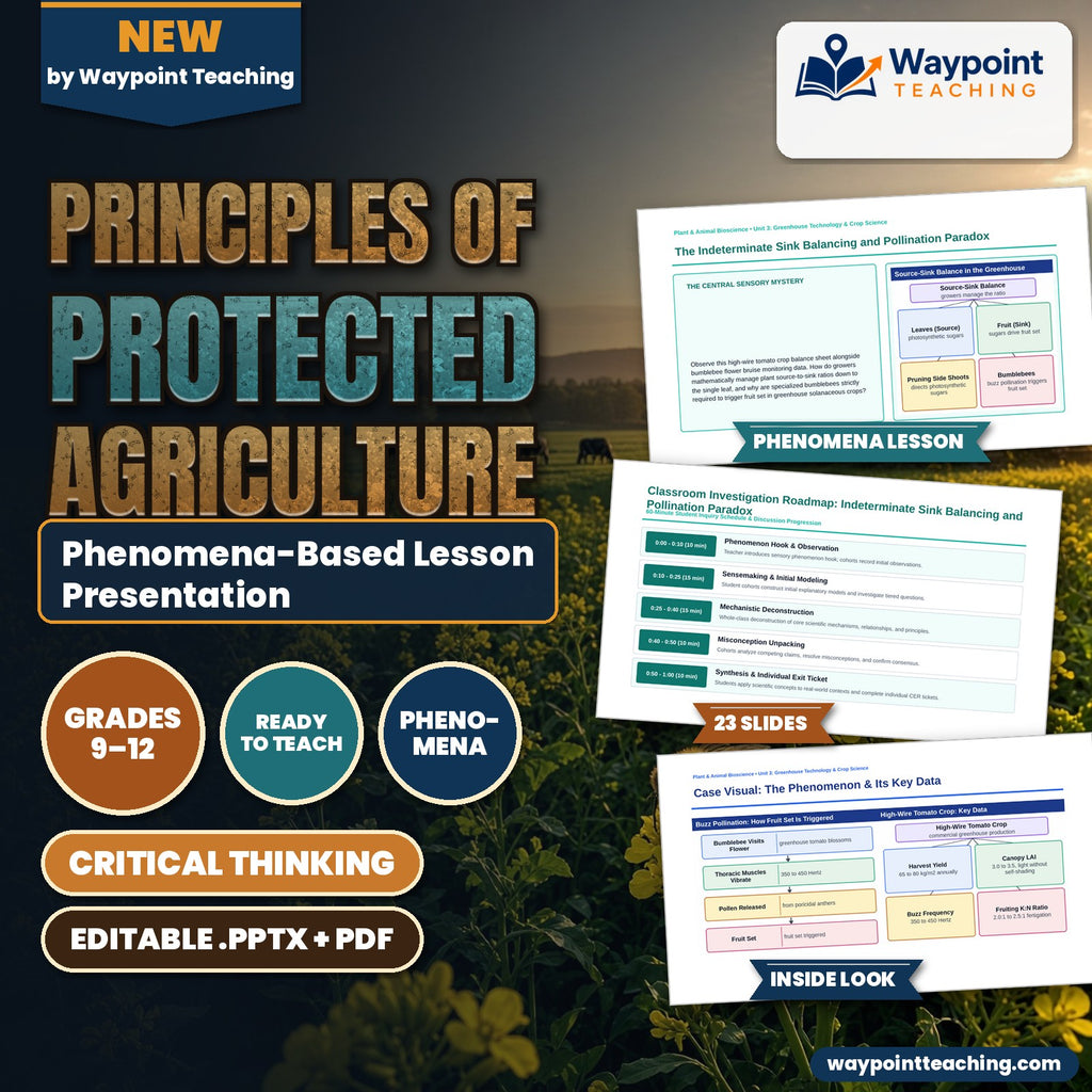 Principles of Protected Agriculture Phenomena-Based Lesson: The Indeterminate Sink Balancing and Pollination Paradox Presentation cover