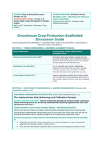 Principles of Protected Agriculture Scaffolded Phenomena-Based Lesson: The Indeterminate Sink Balancing and Pollination Paradox Teacher Discussion Guide sample page