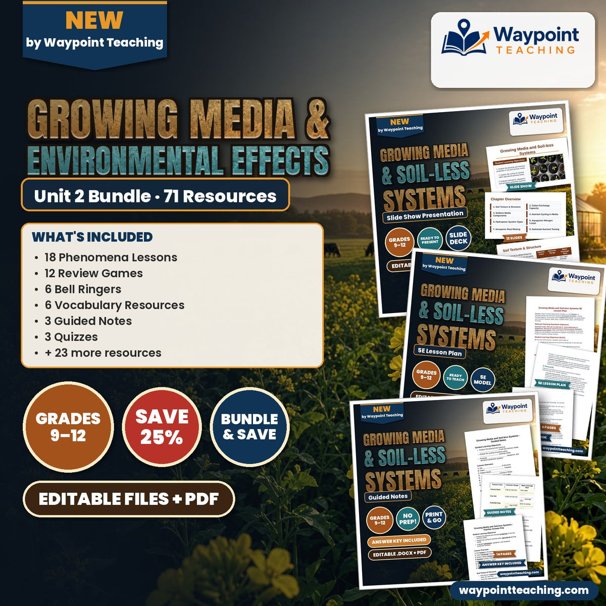 Plant & Animal Bioscience Unit 2: Growing Media & Environmental Effects Bundle cover