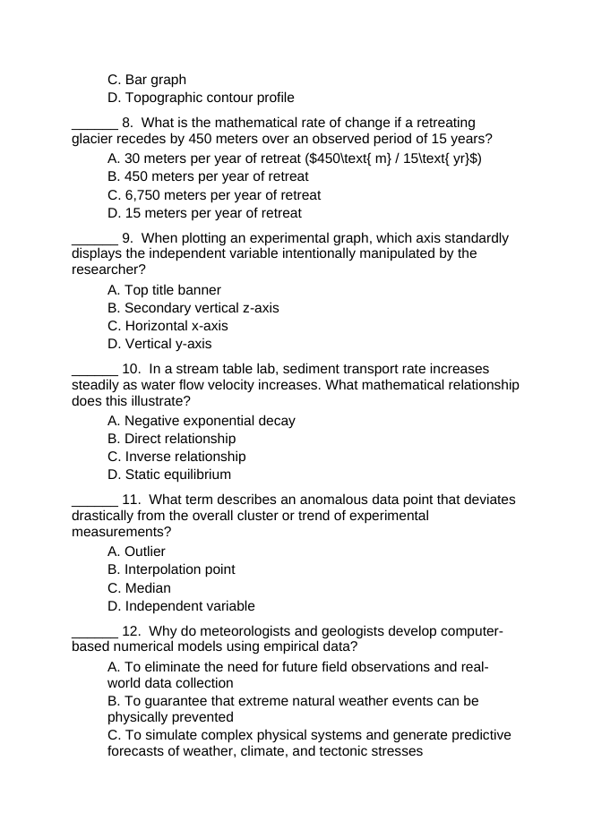 Analyzing & Interpreting Scientific Data Lesson Quiz sample page