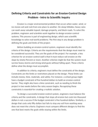 Defining Criteria and Constraints for an Erosion-Control Design Problem Reading Worksheet sample page