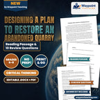 Designing a Plan to Restore an Abandoned Quarry Reading Worksheet cover