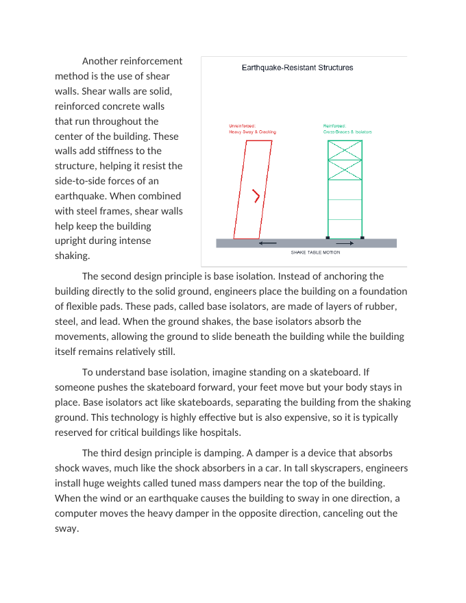 Designing Earthquake Resistant Building Structures Shake Table Lab Reading Worksheet sample page