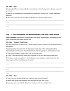 Earth's Layers & Structure Bell Ringers & Exit Tickets sample page