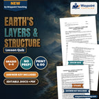 Earth's Layers & Structure Lesson Quiz cover