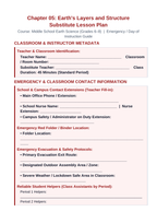 Earth's Layers & Structure Substitute Lesson Plan sample page
