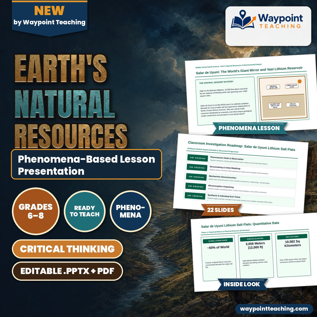 Earth's Natural Resources Phenomena-Based Lesson: Salar de Uyuni: The World's Giant Mirror and Vast Lithium Reservoir Presentation cover