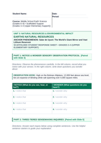 Earth's Natural Resources Scaffolded Phenomena-Based Lesson: Salar de Uyuni: The World's Giant Mirror and Vast Lithium Reservoir Student Response Sheet sample page