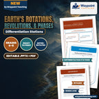 Earth's Rotations, Revolutions, & Phases Differentiation Stations cover