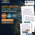 Earth's Rotations, Revolutions, & Phases Vocabulary Choice Board cover