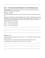 Ecosystems & Water Quality Bell Ringers & Exit Tickets sample page