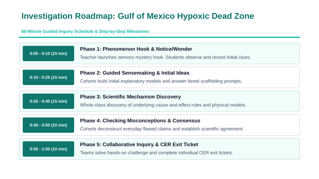 Ecosystems & Water Quality Scaffolded Phenomena-Based Lesson: The Gulf of Mexico Dead Zone: When Summer Waters Run Out of Oxygen Presentation sample page