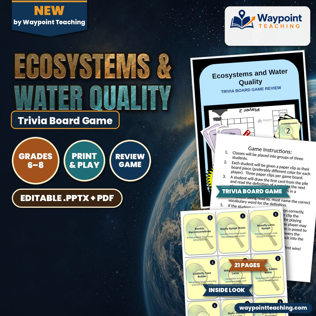 Ecosystems & Water Quality Trivia Board Game cover