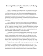 Evaluating Solutions to Reduce Habitat Destruction During Mining Reading Worksheet sample page