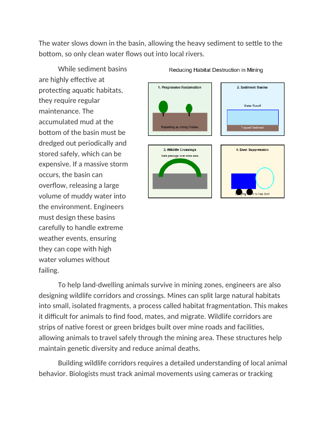 Evaluating Solutions to Reduce Habitat Destruction During Mining Reading Worksheet sample page