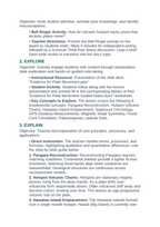 Evidence for Plate Movement 5E Lesson Plan sample page