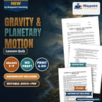 Gravity & Planetary Motion Lesson Quiz cover