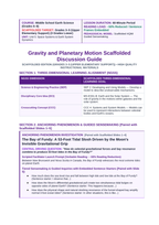 Gravity & Planetary Motion Scaffolded Phenomena-Based Lesson: The Bay of Fundy: A 53-Foot Tidal Slosh Driven by the Moon's Invisible Gravitational Grip Teacher Discussion Guide sample page