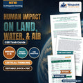Human Impact on Land, Water, & Air CER Task Cards cover
