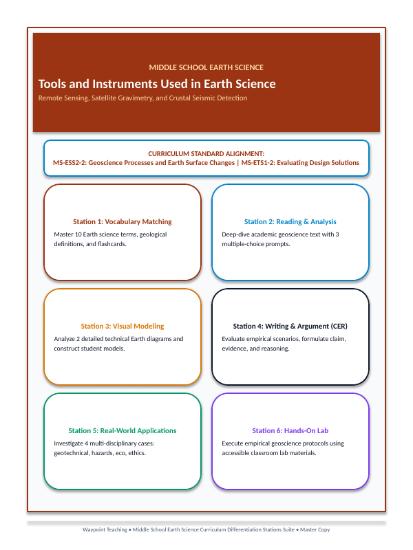 Instruments Used in Earth Science Differentiation Stations sample page