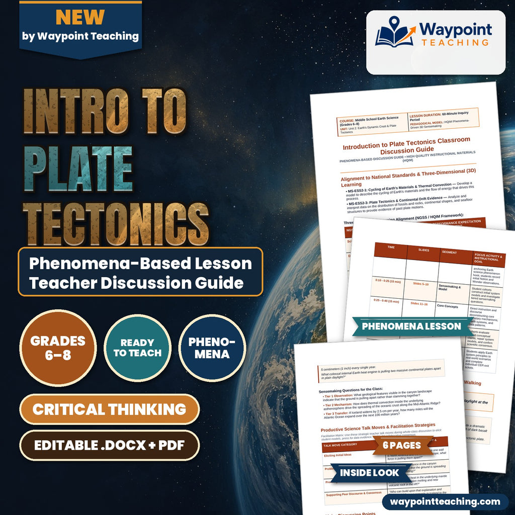 Intro to Plate Tectonics Phenomena-Based Lesson: The Thingvellir Fissure: Walking Between Diverging Continents in Iceland Teacher Discussion Guide cover
