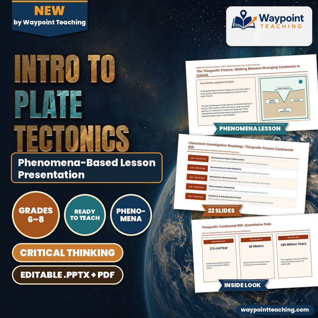 Intro to Plate Tectonics Phenomena-Based Lesson: The Thingvellir Fissure: Walking Between Diverging Continents in Iceland Presentation cover