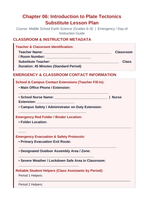 Intro to Plate Tectonics Substitute Lesson Plan sample page