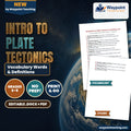 Intro to Plate Tectonics Vocabulary Words & Definitions cover
